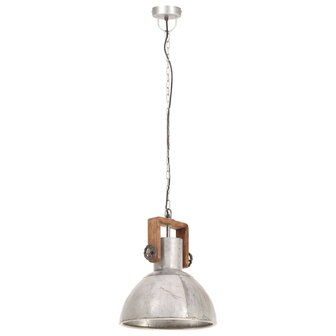 Hanglamp industrieel rond 25 W E27 30 cm zilverkleurig 4