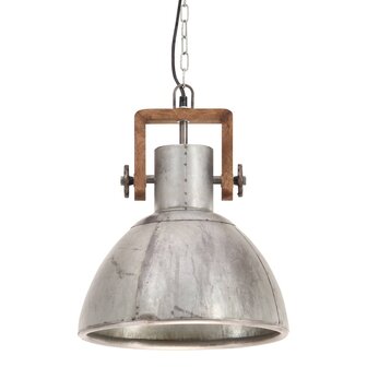 Hanglamp industrieel rond 25 W E27 30 cm zilverkleurig 5
