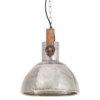 Hanglamp industrieel rond 25 W E27 30 cm zilverkleurig 6