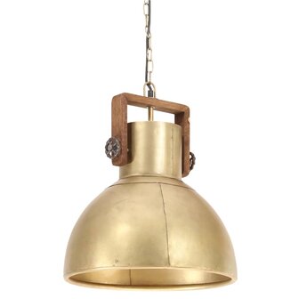 Hanglamp industrieel rond 25 W E27 40 cm messingkleurig 2