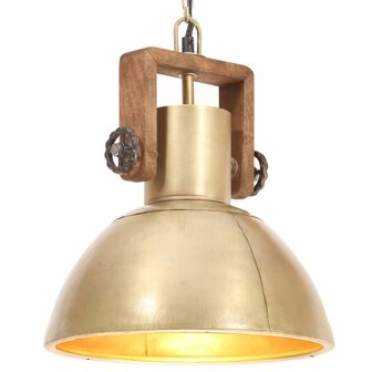 Hanglamp industrieel rond 25 W E27 30 cm messingkleurig 1