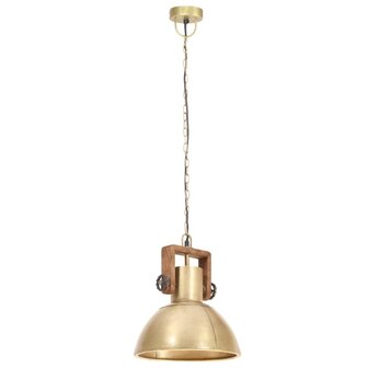 Hanglamp industrieel rond 25 W E27 30 cm messingkleurig 4