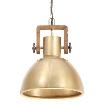 Hanglamp industrieel rond 25 W E27 30 cm messingkleurig 5