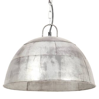 Hanglamp industrieel vintage rond 25 W E27 41 cm zilverkleurig 2
