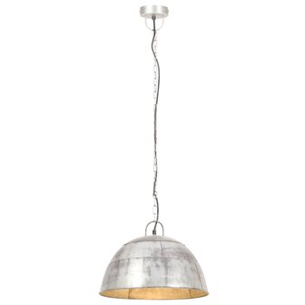 Hanglamp industrieel vintage rond 25 W E27 41 cm zilverkleurig 3