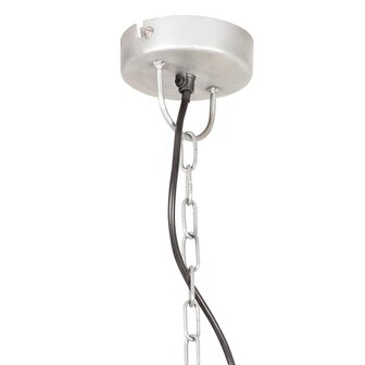 Hanglamp industrieel vintage rond 25 W E27 41 cm zilverkleurig 5
