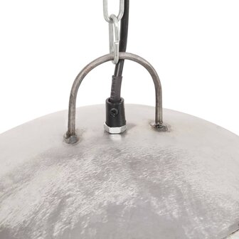 Hanglamp industrieel vintage rond 25 W E27 41 cm zilverkleurig 6