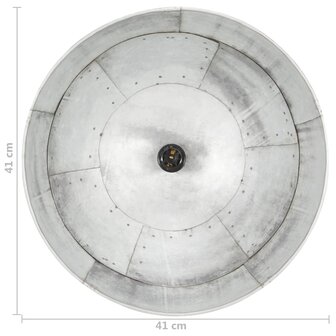 Hanglamp industrieel vintage rond 25 W E27 41 cm zilverkleurig 10