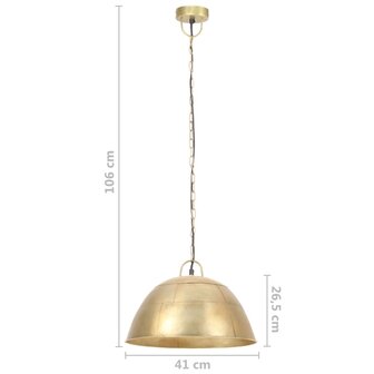 Hanglamp industrieel vintage rond 25 W E27 41 cm messingkleurig 11