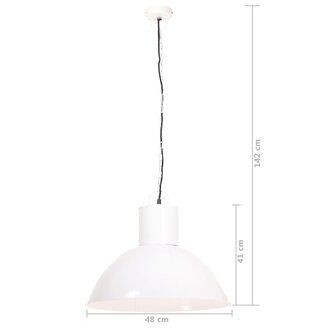 Hanglamp rond 25 W E27 48 cm wit 9