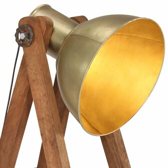 Vloerlampen 3 st E27 massief mangohout messingkleurig 7