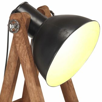 Vloerlampen 3 st E27 massief mangohout zwart 7