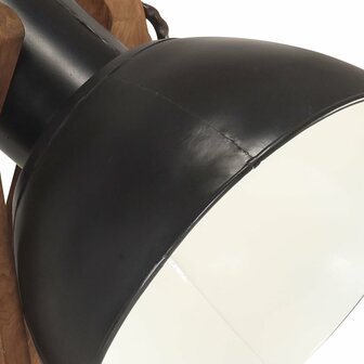 Vloerlampen 3 st E27 massief mangohout zwart 8