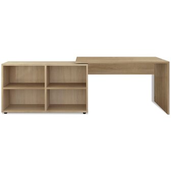 Eettafel 140x80x75 cm eikenkleurig 3