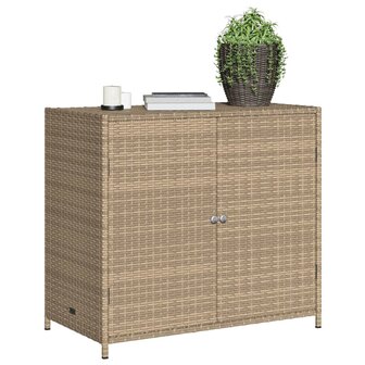 Tuinkast 83x45x76 cm poly rattan beige 4