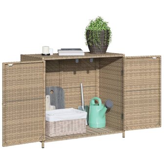 Tuinkast 83x45x76 cm poly rattan beige 5