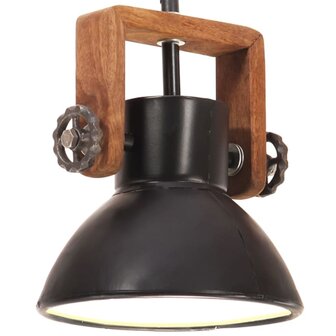 Hanglamp industrieel rond 25 W E27 19 cm zwart 1