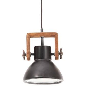 Hanglamp industrieel rond 25 W E27 19 cm zwart 3