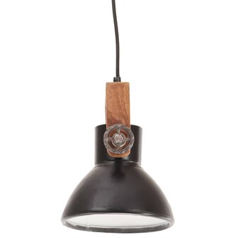 Hanglamp industrieel rond 25 W E27 19 cm zwart 7