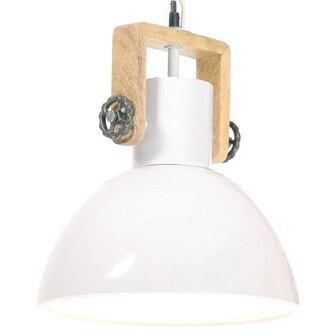 Hanglamp industrieel rond 25 W E27 30 cm wit 1