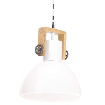 Hanglamp industrieel rond 25 W E27 30 cm wit 2