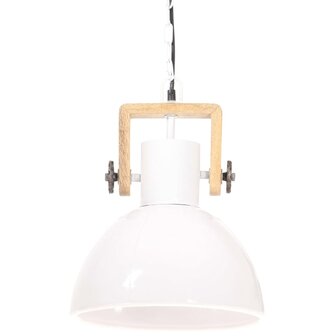 Hanglamp industrieel rond 25 W E27 30 cm wit 3