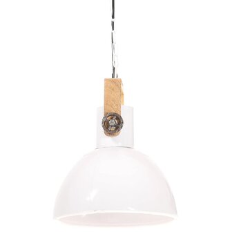 Hanglamp industrieel rond 25 W E27 30 cm wit 4