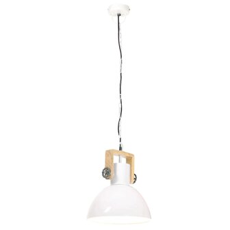 Hanglamp industrieel rond 25 W E27 30 cm wit 6