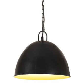 Hanglamp industrieel vintage rond 25 W E27 31 cm zwart 1