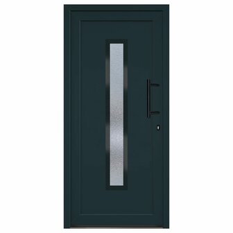 Voordeur 98x208 cm PVC antracietkleurig 3