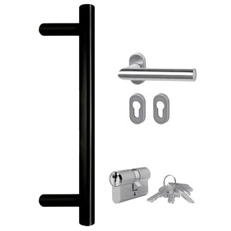 Voordeur 98x208 cm PVC antracietkleurig 9