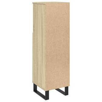 Badkamerkast 30x30x100 cm bewerkt hout sonoma eikenkleurig 6