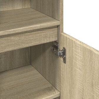Badkamerkast 30x30x100 cm bewerkt hout sonoma eikenkleurig 8