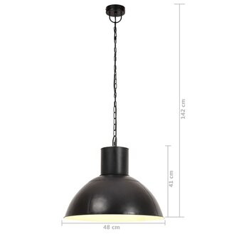 Hanglamp rond 25 W E27 48 cm zwart 9