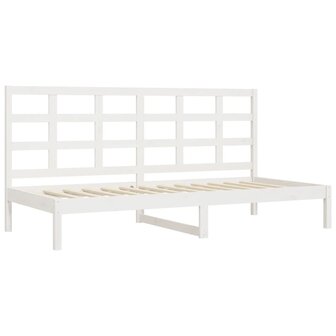 Slaapbank zonder matras 90x200 cm massief grenenhout wit 4