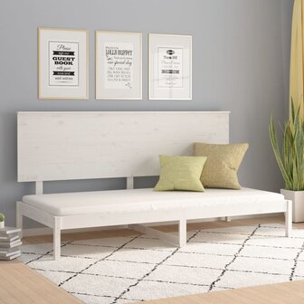Slaapbank zonder matras 90x200 cm massief grenenhout wit 1