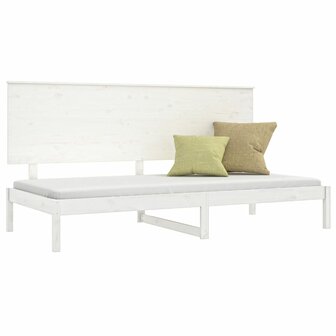 Slaapbank zonder matras 90x200 cm massief grenenhout wit 3
