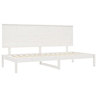 Slaapbank zonder matras 90x200 cm massief grenenhout wit 4