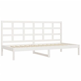 Slaapbank zonder matras 90x200 cm massief grenenhout wit 4