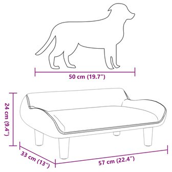 Hondenmand 70x40x24 cm stof bruin 7