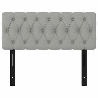Hoofdbord 100x7x78/88 cm stof lichtgrijs 3