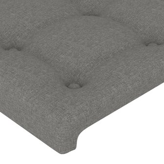 Hoofdbord 100x5x78/88 cm stof donkergrijs 4