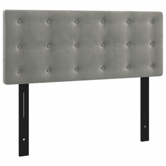 Hoofdbord 100x5x78/88 cm fluweel lichtgrijs 2