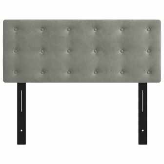 Hoofdbord 100x5x78/88 cm fluweel lichtgrijs 3