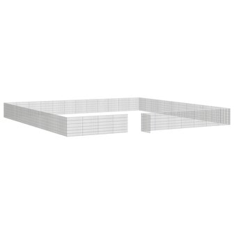 Dierenverblijf 48 panelen 54x60 cm gegalvaniseerd ijzer 5