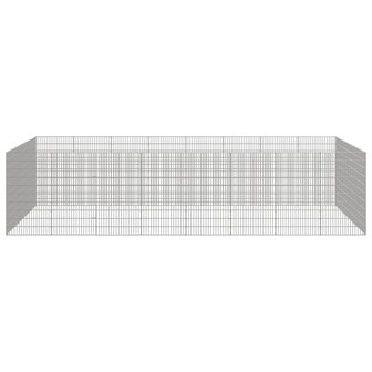 Dierenverblijf 24 panelen 54x100 cm gegalvaniseerd ijzer 3
