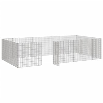 Dierenverblijf 24 panelen 54x100 cm gegalvaniseerd ijzer 5