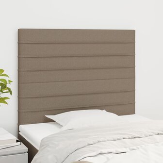 Hoofdborden 2 st 80x5x78/88 cm stof taupe 1