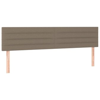 Hoofdborden 2 st 80x5x78/88 cm stof taupe 2