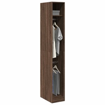 Kledingkast 30x50x200 cm bewerkt hout bruin eikenkleur 1